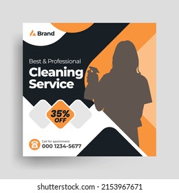 office, hotel and home cleaning service social media post | cleaning service social media banner design | best cleaning service web banner template design