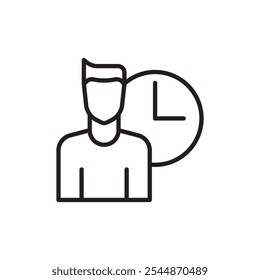 office hours icon Outline vector for web ui