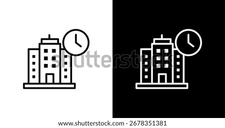Office Hours Icon Set Multiple Style Collection