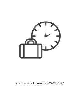 Office hours icon Symbol mark in filled style