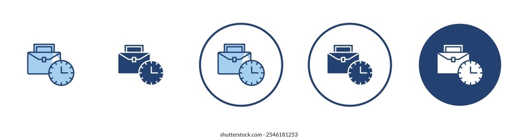 Office hours icon Thin line art isolated
