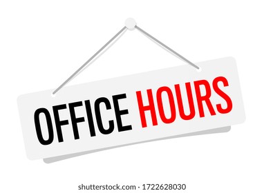 Office Hours On Door Sign