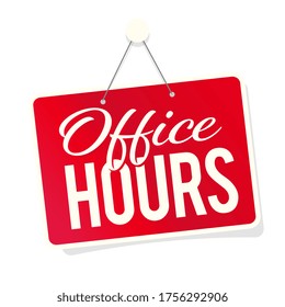 Office Hours On Door Sign