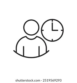 Icono de horario de oficina. Ilustración vectorial. EPS10