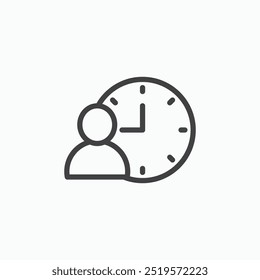 Office hourslinesimple icon in line style.