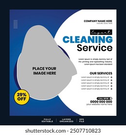 office and house Cleaning service social media post or Instagram post template design 