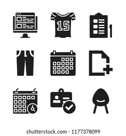 office icon. 9 office vector icons set. add file, blog and jersey icons for web and design about office theme