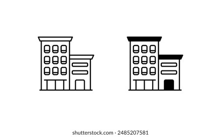 Office icon design with white background stock illustration