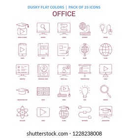 Office icon Dusky Flat color - Vintage 25 Icon Pack