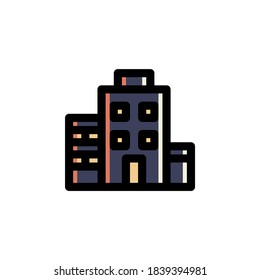 Office Icon Filled Outline Building Illustration Logo Vector
