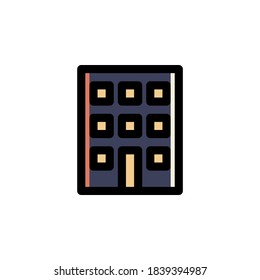 Office Icon Filled Outline Building Illustration Logo Vector
