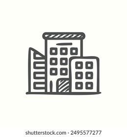 office icon, isolated handdrawn icon theme workplace