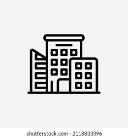  office icon, isolated office outline icon in light grey background, perfect for website, blog, logo, graphic design, social media, UI, mobile app, EPS 10 vector illustration