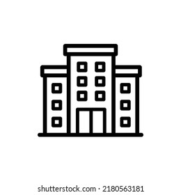 Office Icon. Line Art Style Design Isolated On White Background