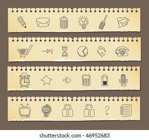 dibujo de línea de iconos de oficina