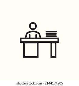 Línea de icono de Office aislada en fondo limpio. Línea de iconos de dibujo de concepto de Office en estilo moderno. ilustración para el diseño de la interfaz de usuario de la aplicación del logotipo móvil de su sitio web. EPS-10