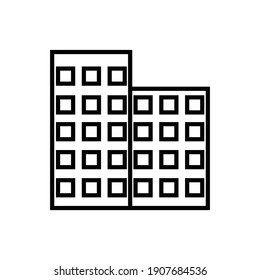 vector de estilo de línea de icono de oficina