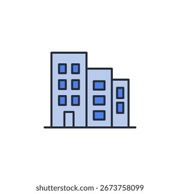 office icon. linear style sign for mobile concept and web design. Vector icon. Symbol, logo illustration. Vector graphics