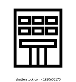 office icon or logo isolated sign symbol vector illustration - high quality black style vector icons

