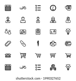 Icono de Office o logotipo símbolo de signo aislado ilustración vectorial - Colección de iconos vectoriales de estilo negro de alta calidad
