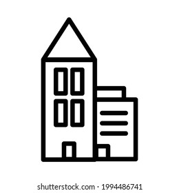office icon or logo vector illustration of isolated sign symbol, vector illustration with high quality black outline.