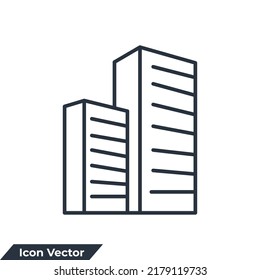 office icon logo vector illustration. building symbol template for graphic and web design collection