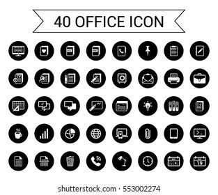 Office Icon. Modern flat line icons vector graphic of business elements, office equipment, objects, tools and other elements using people in their work. Elements for web and mobile applications.