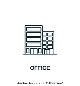 Bürosymbol. Einfarbiges Symbol für Vorlagen, Webdesign und Infografiken