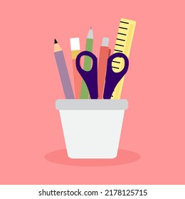 Office icon on pink background
