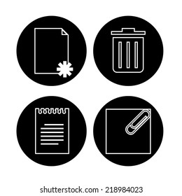 Office icon paper file folder, icon vector design illustration.