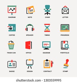 Office icon set