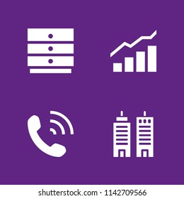 office icon set. analytics, telephone and cabinet vector icon for graphic design and web