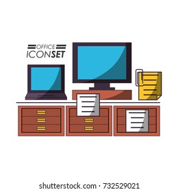 Office icon set design