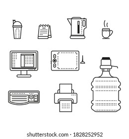 Diseñador gráfico de conjunto de iconos de Office