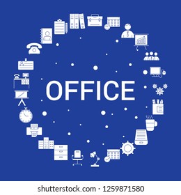 Office Icon Set. Infographic Vector Template