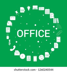 Office Icon Set. Infographic Vector Template