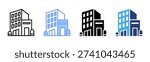 Office icon set multiple style collection