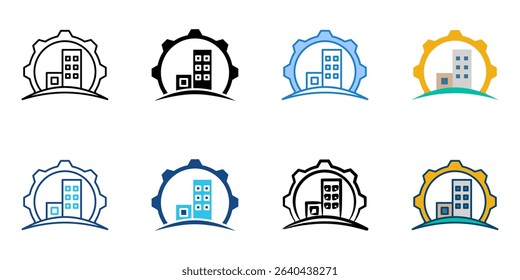 Office icon set multiple style collection 
