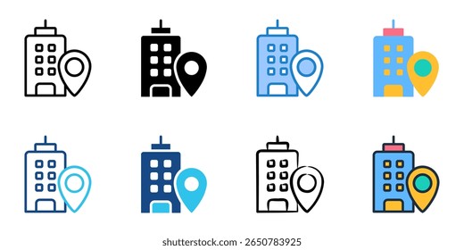 Office icon set multiple style collection 
