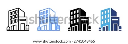 Office icon set multiple style collection