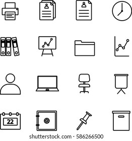 office icon set on white background