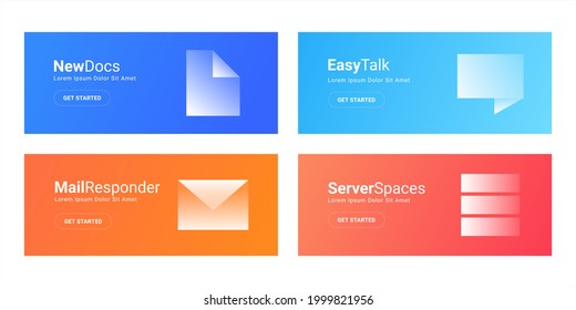 conjunto de iconos de oficina con un sencillo estilo moderno contiene documentos, chat, correo, servidor