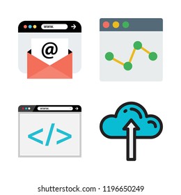 office icon set. vector set about cloud computing and browser icons set.