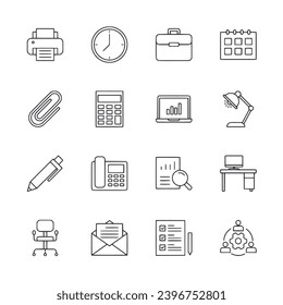 Office icon set vector illustration