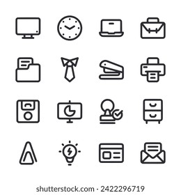 Office icon set vector illustration