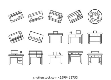 Office icon set vector Illustration