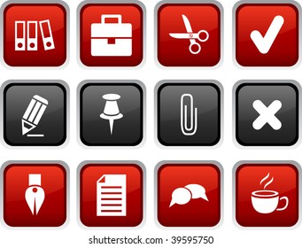 Office icon set. Vector illustration.