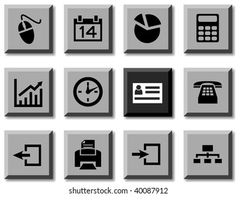 Office icon set. Vector illustration.
