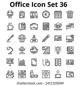 Office icon set for your creative design