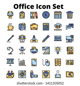 Office icon set for your creative design